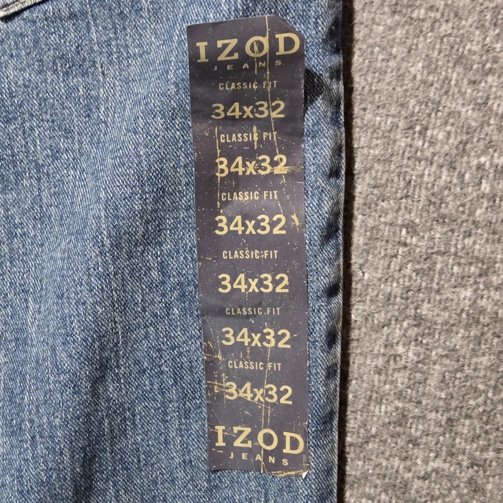 Izod Jeans Men's 34x32 Classic Fit Vintage Wash Denim NWT - Picture 4 of 7